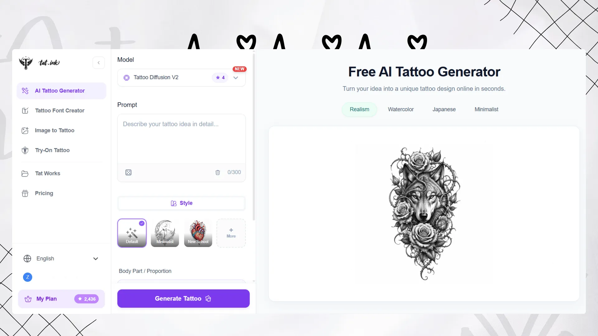 tat.ink — Best Free AI Tattoo Generator