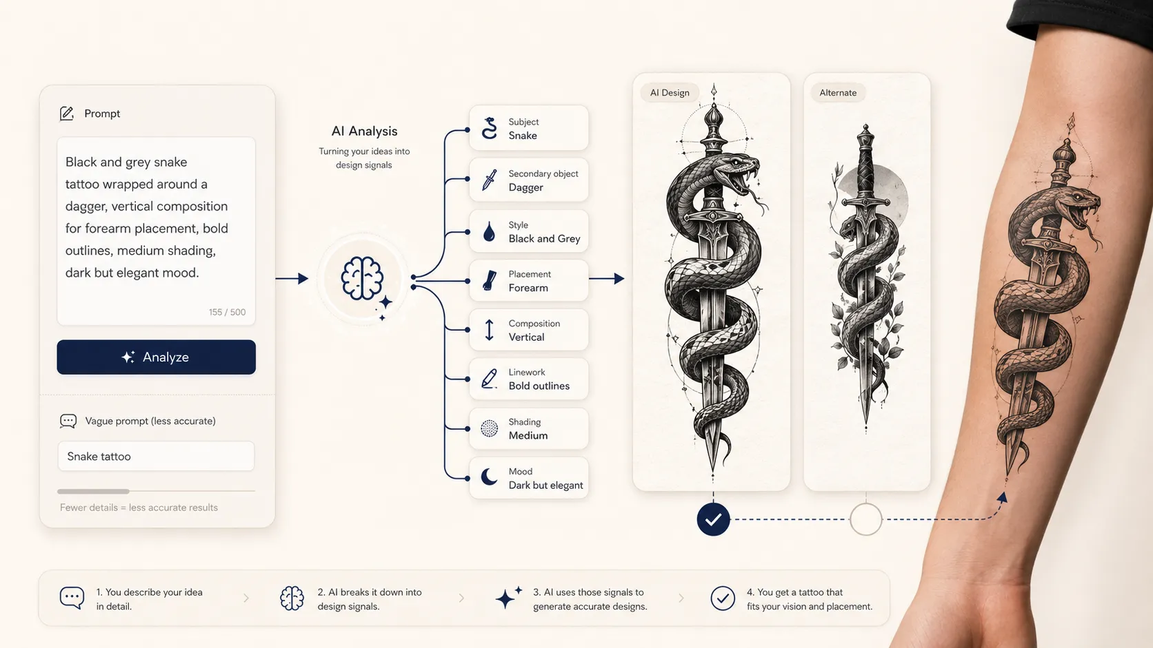 How AI Turns a Tattoo Idea into a Design