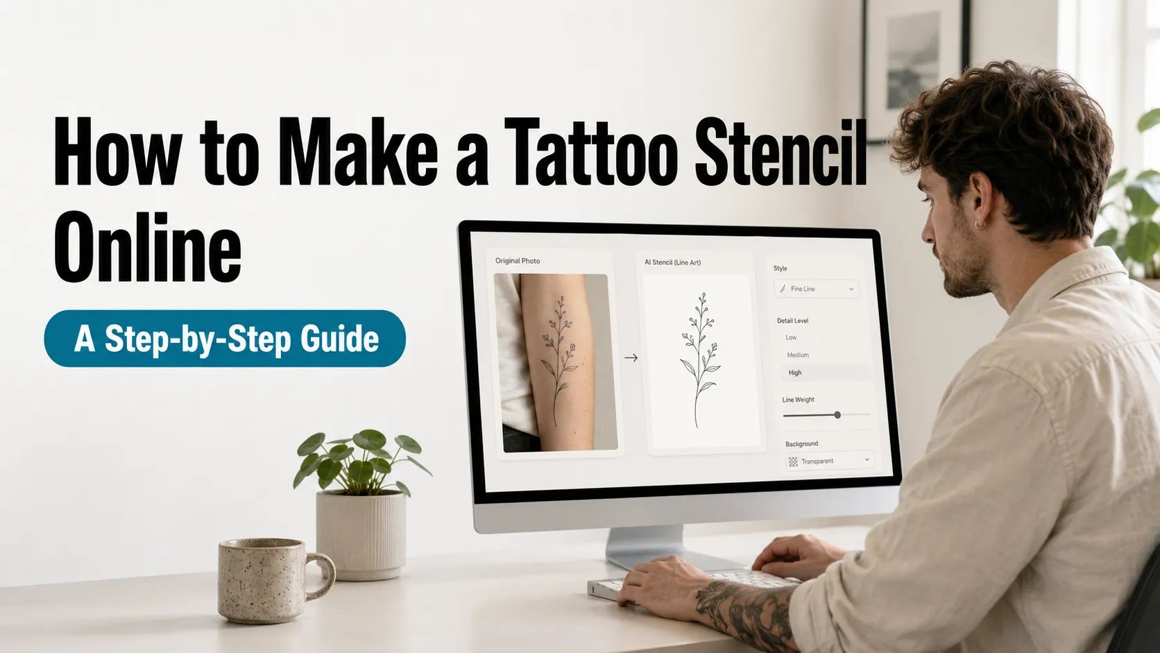 How to make a tattoo stencil online with an AI tattoo stencil maker
