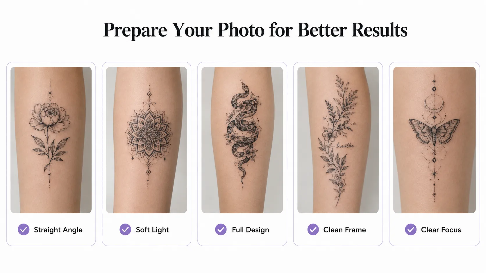 How to prepare a clear tattoo photo for better AI stencil results